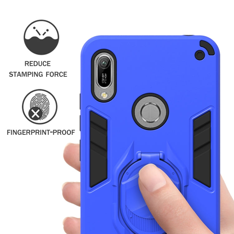 For Huawei Y6 (2019) 2 in 1 Armor Knight Series PC + TPU Protective Case with Invisible Holder