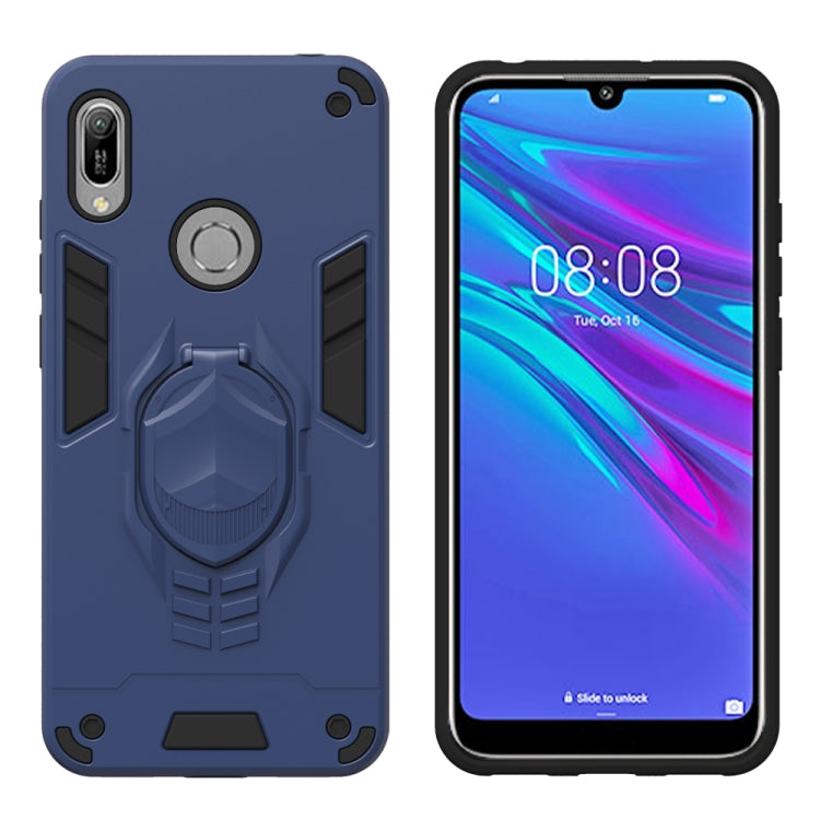 For Huawei Y6 (2019) 2 in 1 Armor Knight Series PC + TPU Protective Case with Invisible Holder