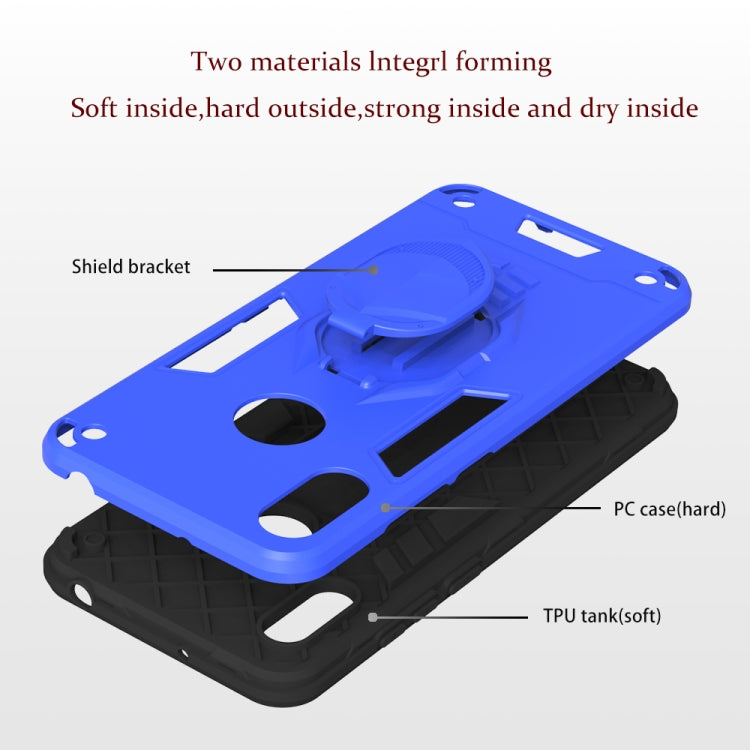 For Huawei Y6 (2019) 2 in 1 Armor Knight Series PC + TPU Protective Case with Invisible Holder