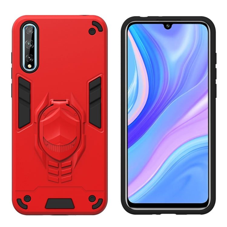 For Huawei Y8p (2020) 2 in 1 Armor Knight Series PC + TPU Protective Case with Invisible Holder