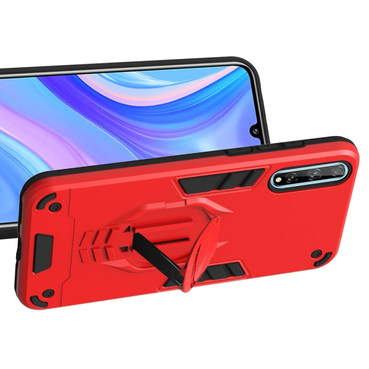 For Huawei Y8p (2020) 2 in 1 Armor Knight Series PC + TPU Protective Case with Invisible Holder