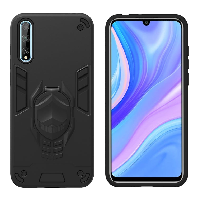 For Huawei Y8p (2020) 2 in 1 Armor Knight Series PC + TPU Protective Case with Invisible Holder