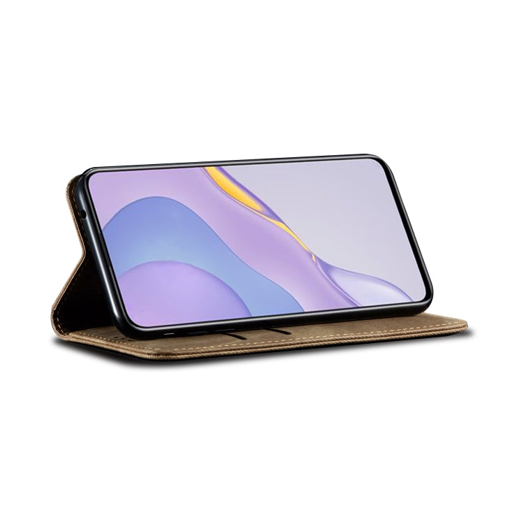 For Huawei Nova 7 Denim Texture Casual Style Horizontal Flip Leather Case with Holder & Card Slots & Wallet