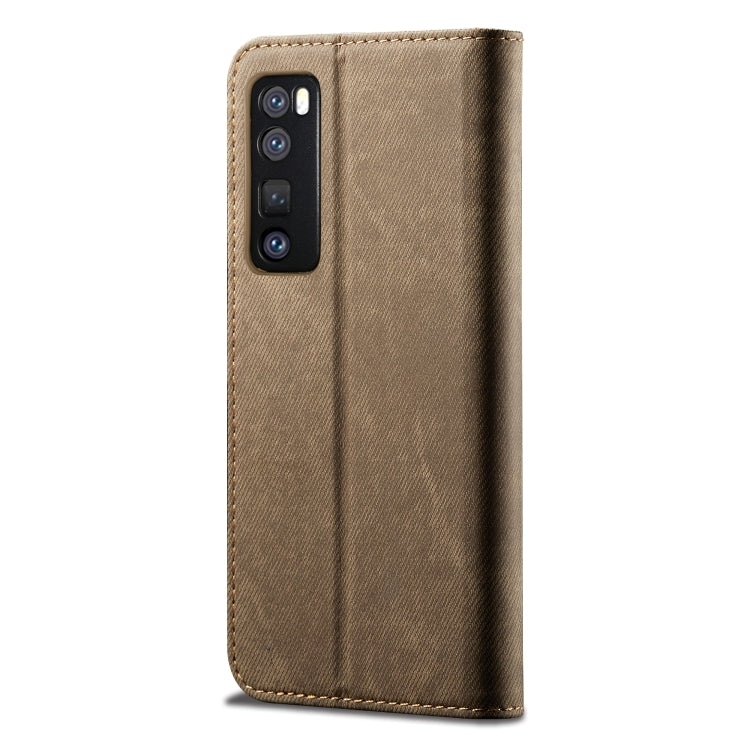 For Huawei Nova 7 Pro Denim Texture Casual Style Horizontal Flip Leather Case with Holder & Card Slots & Wallet