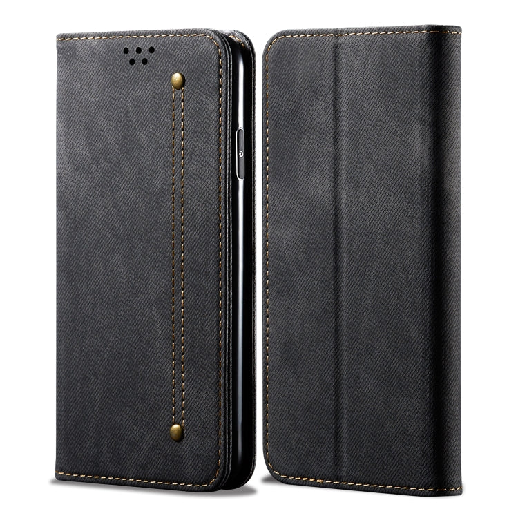 For Huawei Nova 7 SE / P40 Lite 5G Denim Texture Casual Style Horizontal Flip Leather Case with Holder & Card Slots & Wallet