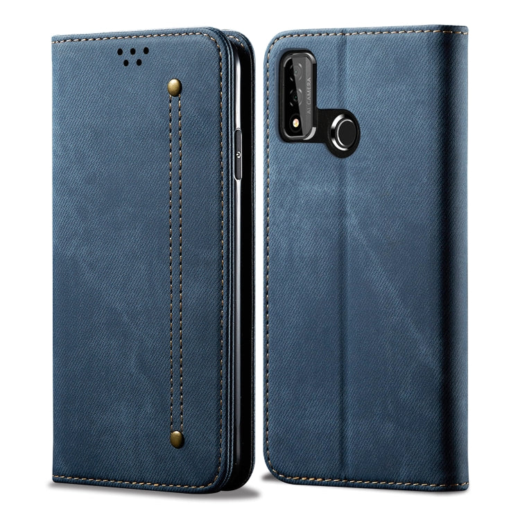 For Huawei P Smart(2020) Denim Texture Casual Style Horizontal Flip Leather Case with Holder & Card Slots & Wallet