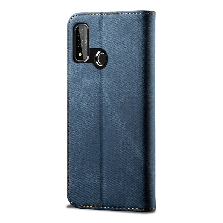 For Huawei P Smart(2020) Denim Texture Casual Style Horizontal Flip Leather Case with Holder & Card Slots & Wallet