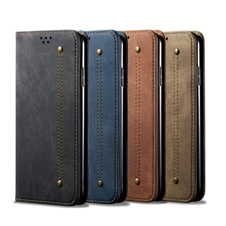For Huawei P Smart(2020) Denim Texture Casual Style Horizontal Flip Leather Case with Holder & Card Slots & Wallet