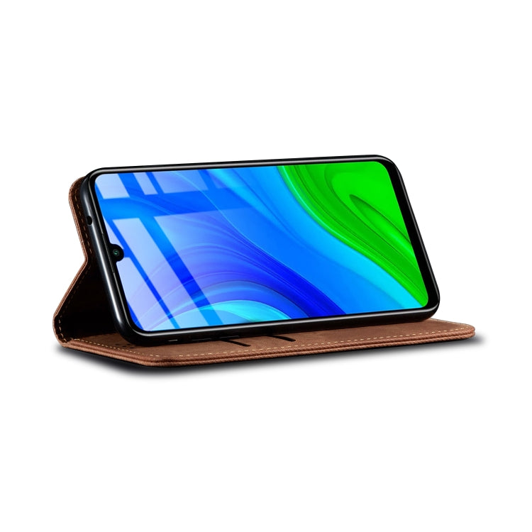 For Huawei P Smart(2020) Denim Texture Casual Style Horizontal Flip Leather Case with Holder & Card Slots & Wallet