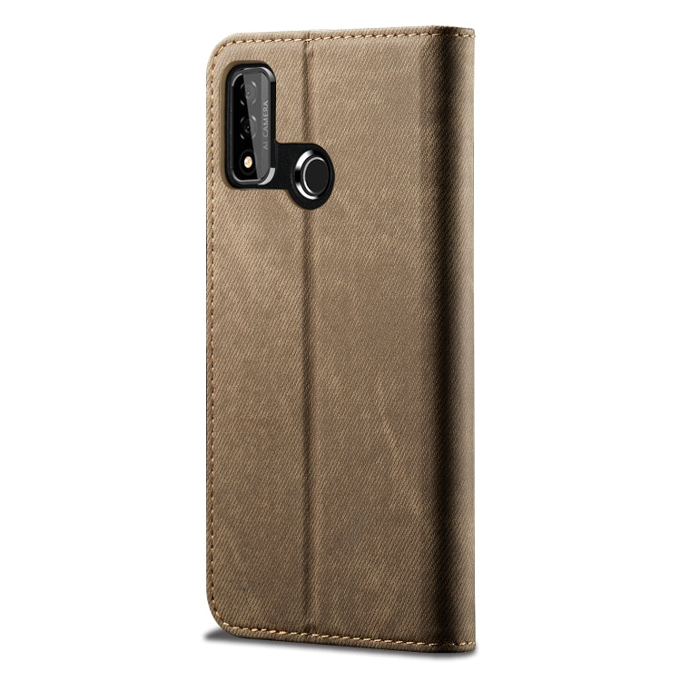 For Huawei P Smart(2020) Denim Texture Casual Style Horizontal Flip Leather Case with Holder & Card Slots & Wallet