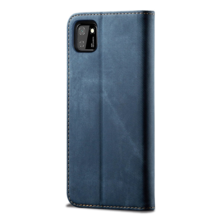 For Huawei Y5P Denim Texture Casual Style Horizontal Flip Leather Case with Holder & Card Slots & Wallet