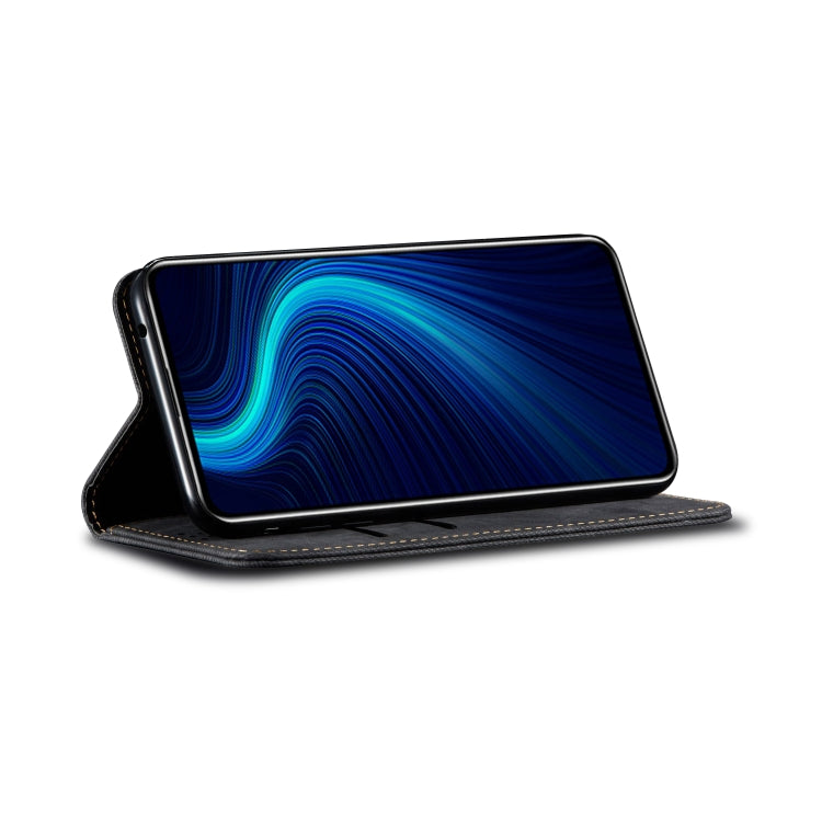 For Huawei Honor X10 5G Denim Texture Casual Style Horizontal Flip Leather Case with Holder & Card Slots & Wallet