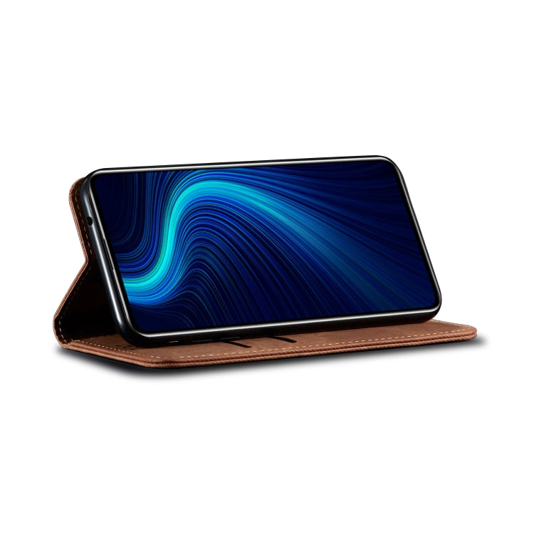 For Huawei Honor X10 5G Denim Texture Casual Style Horizontal Flip Leather Case with Holder & Card Slots & Wallet