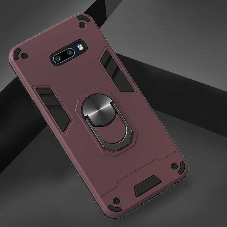 For LG G8X ThinQ / V50S ThinQ 2 in 1 Armour Series PC + TPU Protective Case with Ring Holder