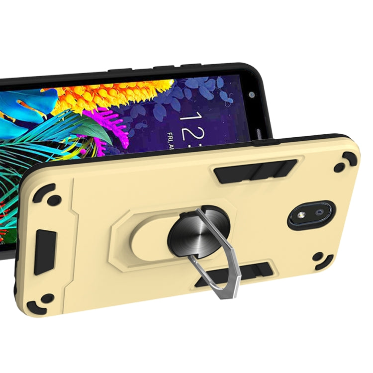 For LG K30 (2019) / X320 / Aristo 4 / Escape Plus 2 in 1 Armour Series PC + TPU Protective Case with Ring Holder