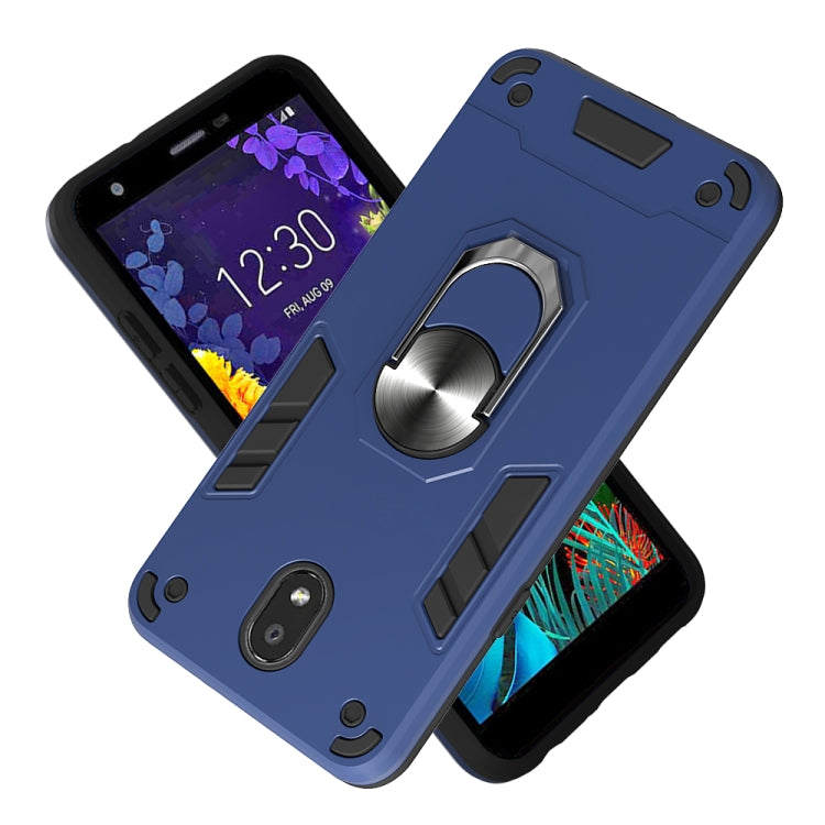 For LG K30 (2019) / X320 / Aristo 4 / Escape Plus 2 in 1 Armour Series PC + TPU Protective Case with Ring Holder