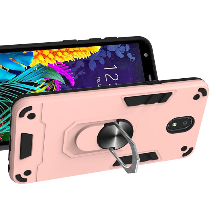 For LG K30 (2019) / X320 / Aristo 4 / Escape Plus 2 in 1 Armour Series PC + TPU Protective Case with Ring Holder