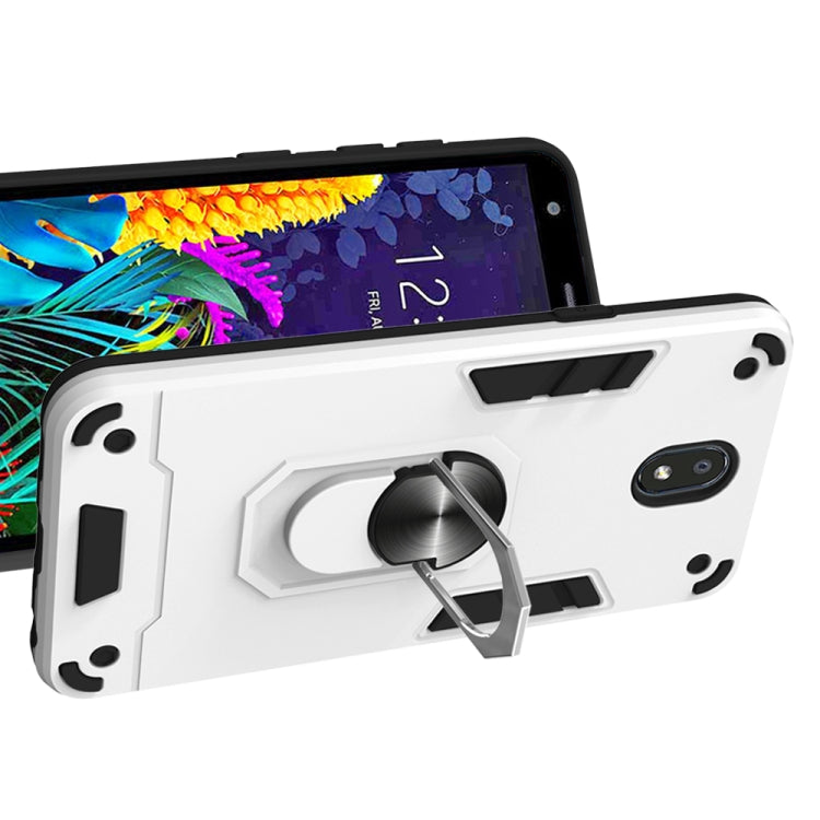 For LG K30 (2019) / X320 / Aristo 4 / Escape Plus 2 in 1 Armour Series PC + TPU Protective Case with Ring Holder