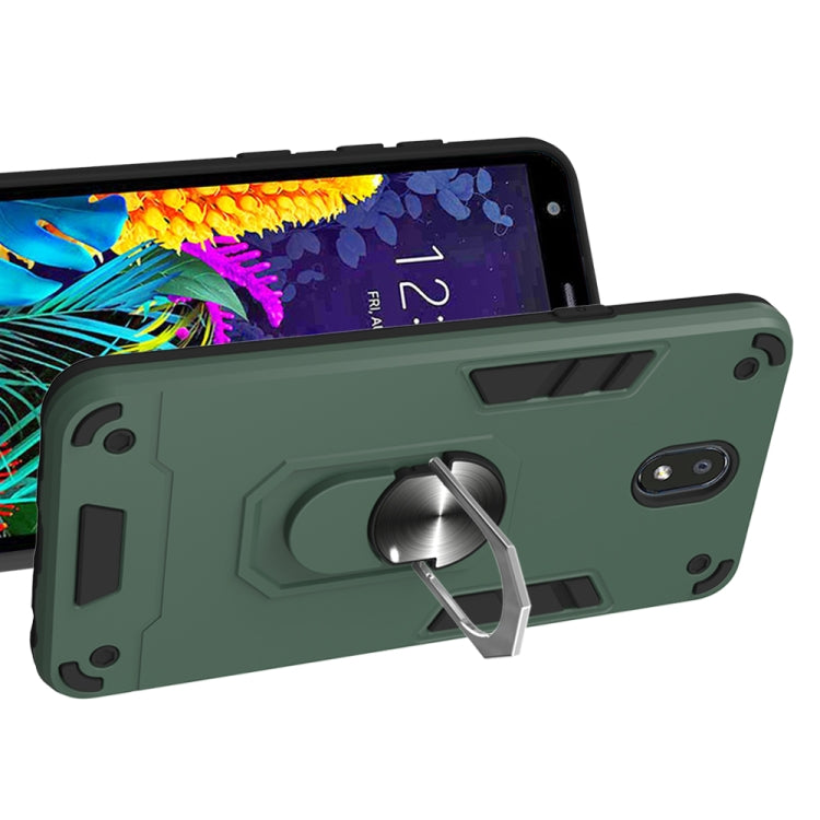 For LG K30 (2019) / X320 / Aristo 4 / Escape Plus 2 in 1 Armour Series PC + TPU Protective Case with Ring Holder