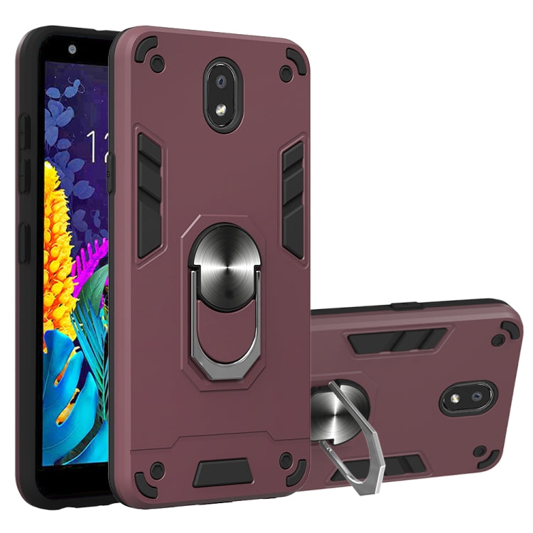 For LG K30 (2019) / X320 / Aristo 4 / Escape Plus 2 in 1 Armour Series PC + TPU Protective Case with Ring Holder