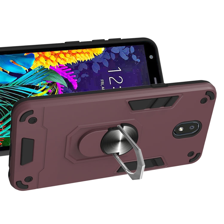 For LG K30 (2019) / X320 / Aristo 4 / Escape Plus 2 in 1 Armour Series PC + TPU Protective Case with Ring Holder