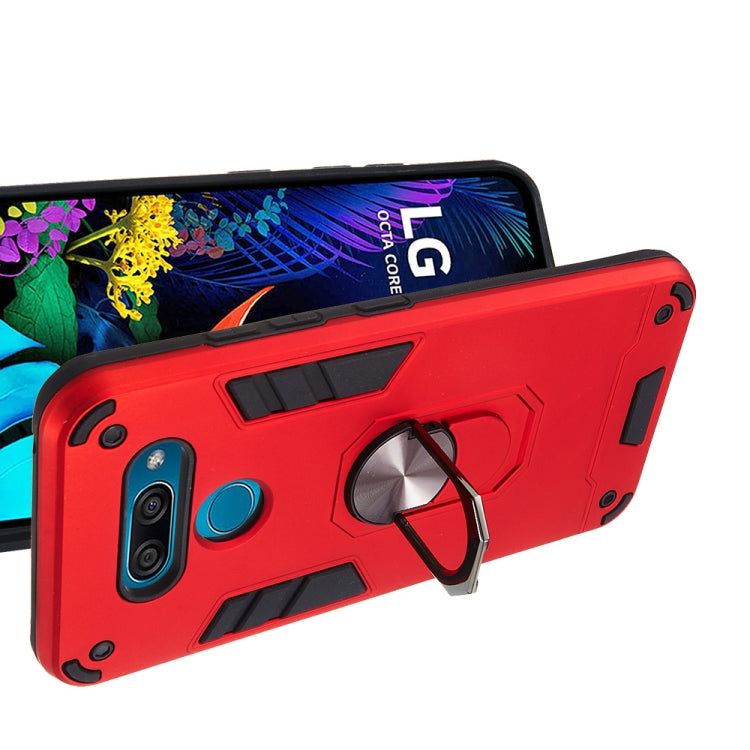 For LG K50 2 in 1 Armour Series PC + TPU Protective Case with Ring Holder