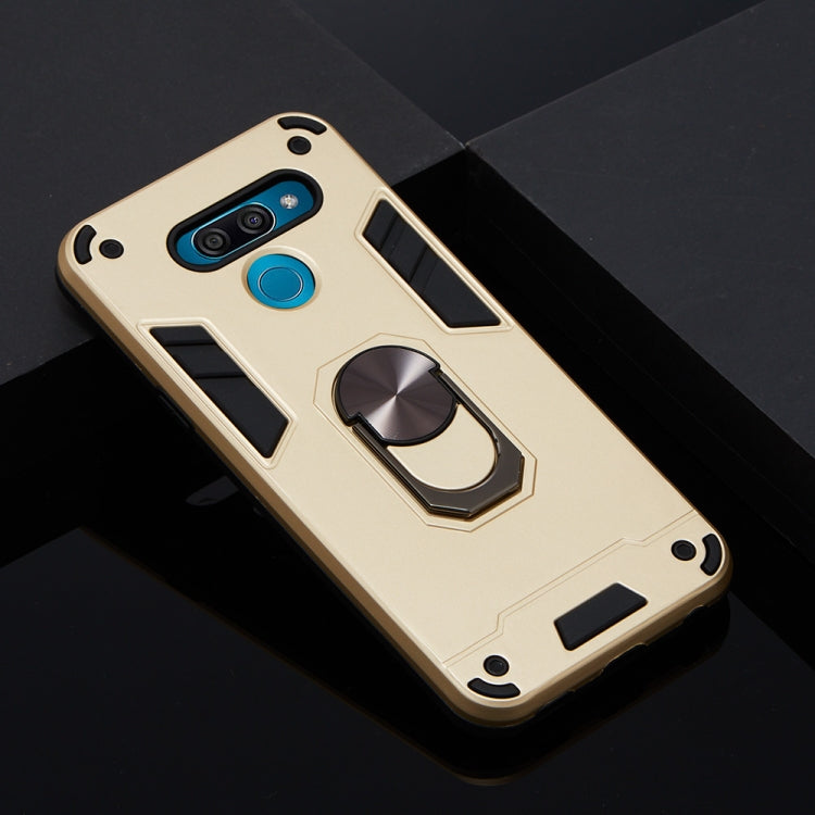 For LG K50 2 in 1 Armour Series PC + TPU Protective Case with Ring Holder