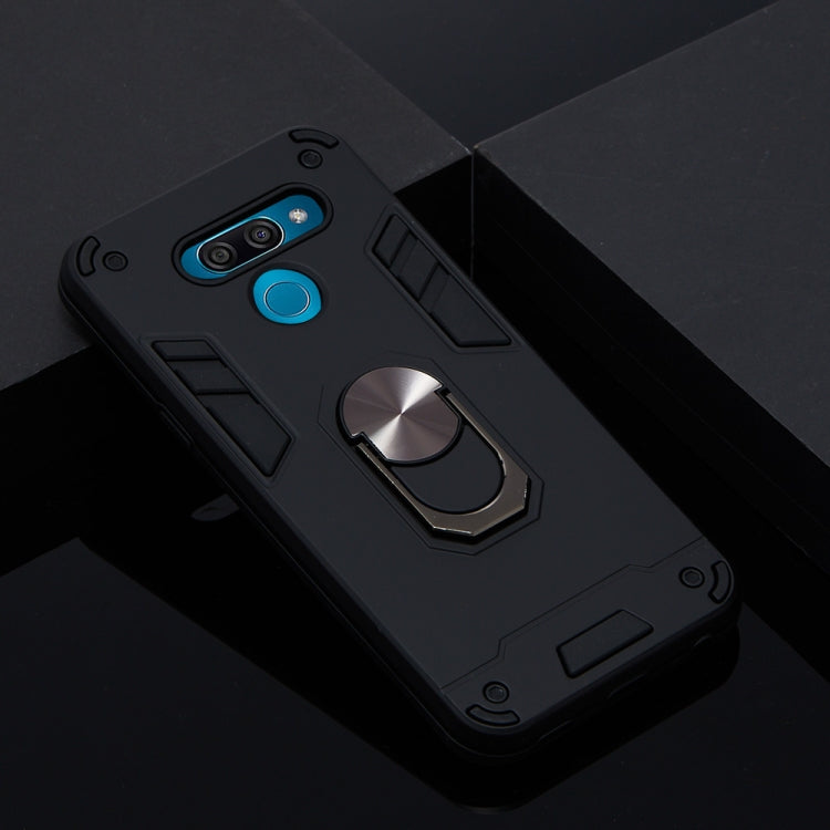 For LG K50 2 in 1 Armour Series PC + TPU Protective Case with Ring Holder