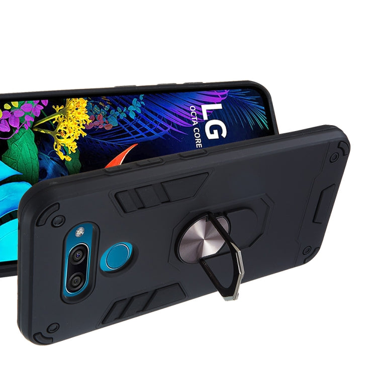 For LG K50 2 in 1 Armour Series PC + TPU Protective Case with Ring Holder