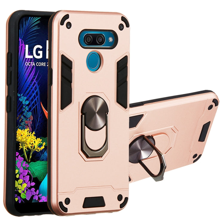For LG K50 2 in 1 Armour Series PC + TPU Protective Case with Ring Holder