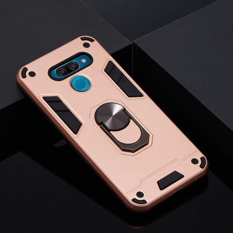 For LG K50 2 in 1 Armour Series PC + TPU Protective Case with Ring Holder