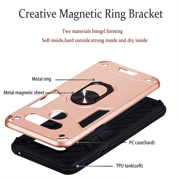 For LG K50 2 in 1 Armour Series PC + TPU Protective Case with Ring Holder