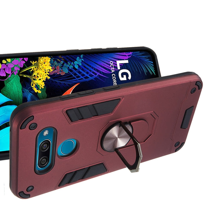 For LG K50 2 in 1 Armour Series PC + TPU Protective Case with Ring Holder