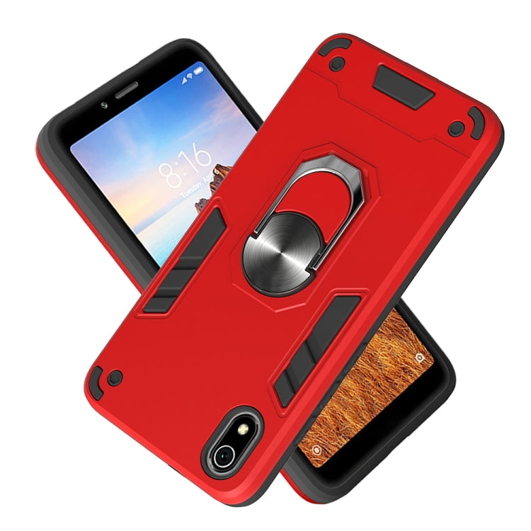 For Xiaomi Redmi 7A 2 in 1 Armour Series PC + TPU Protective Case with Ring Holder