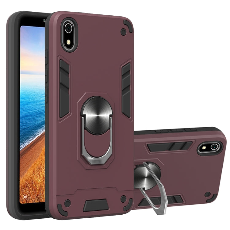 For Xiaomi Redmi 7A 2 in 1 Armour Series PC + TPU Protective Case with Ring Holder
