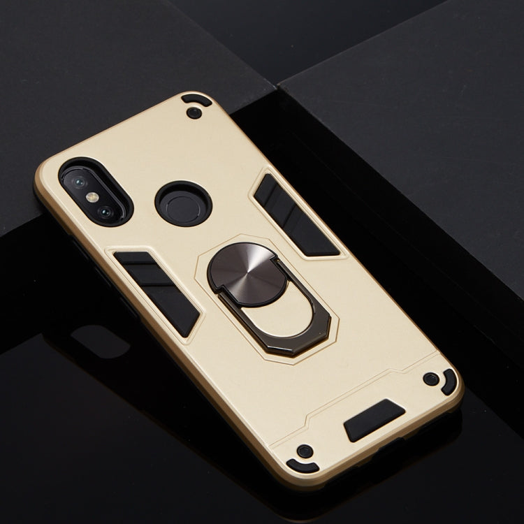 For Xiaomi Mi 6X / A2 2 in 1 Armour Series PC + TPU Protective Case with Ring Holder