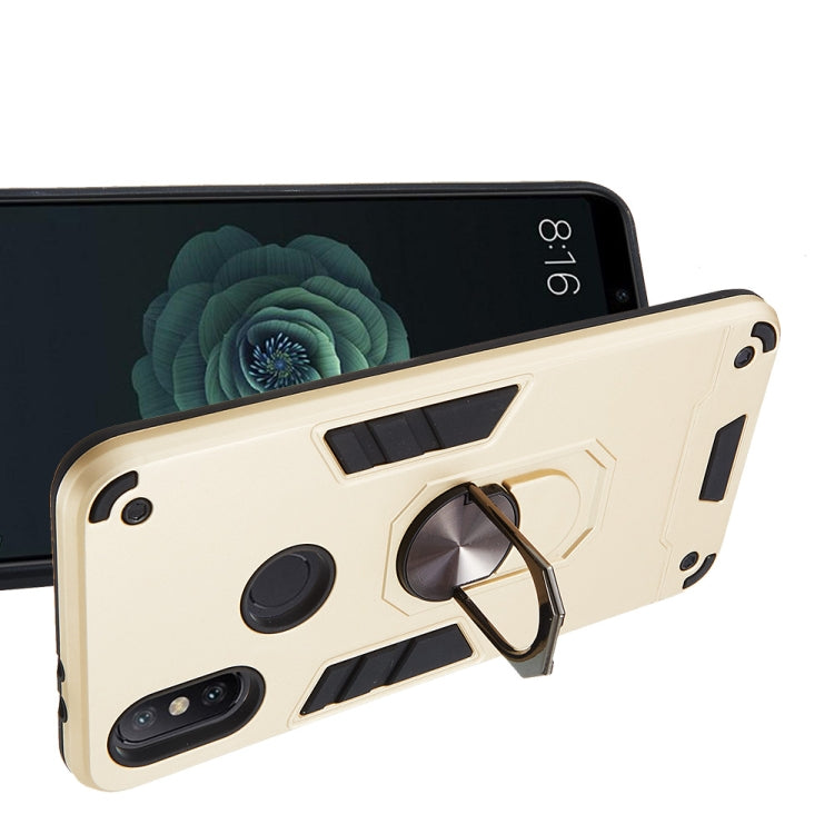 For Xiaomi Mi 6X / A2 2 in 1 Armour Series PC + TPU Protective Case with Ring Holder