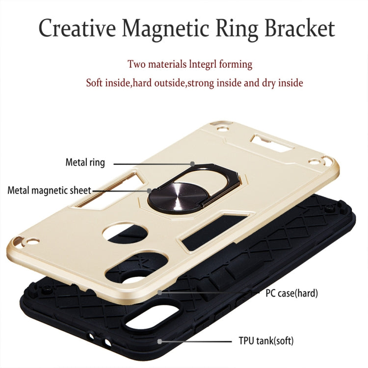 For Xiaomi Mi 6X / A2 2 in 1 Armour Series PC + TPU Protective Case with Ring Holder