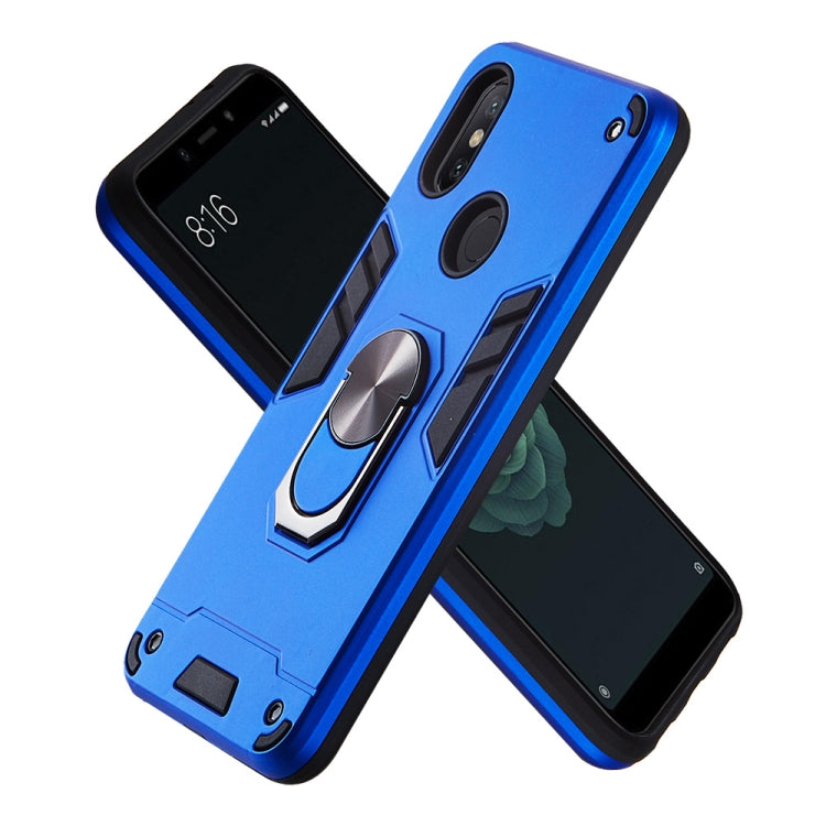 For Xiaomi Mi 6X / A2 2 in 1 Armour Series PC + TPU Protective Case with Ring Holder