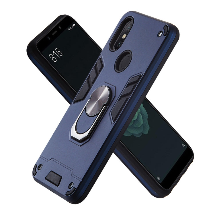 For Xiaomi Mi 6X / A2 2 in 1 Armour Series PC + TPU Protective Case with Ring Holder