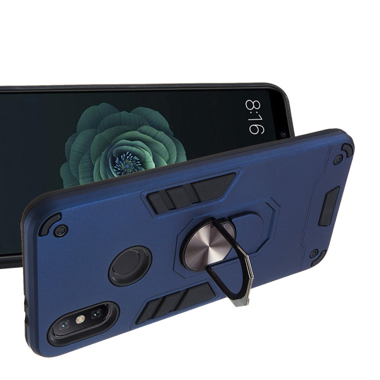 For Xiaomi Mi 6X / A2 2 in 1 Armour Series PC + TPU Protective Case with Ring Holder