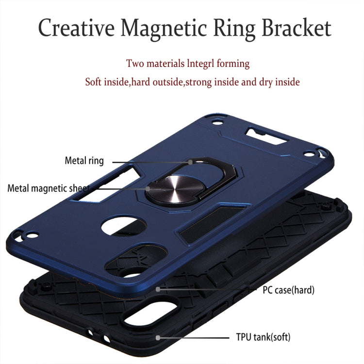 For Xiaomi Mi 6X / A2 2 in 1 Armour Series PC + TPU Protective Case with Ring Holder