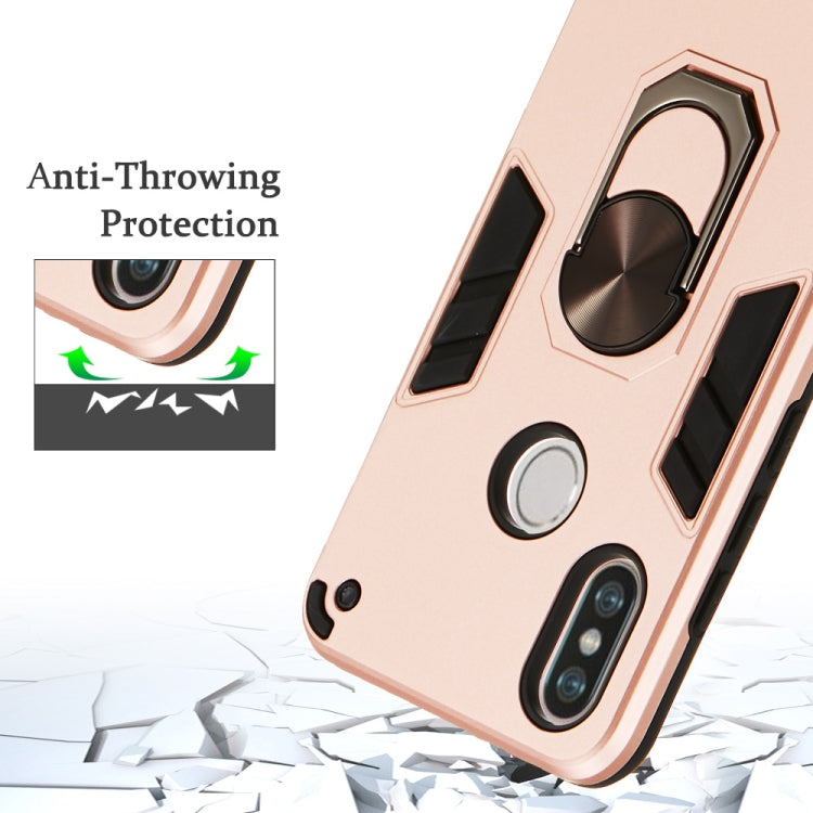 For Xiaomi Mi 6X / A2 2 in 1 Armour Series PC + TPU Protective Case with Ring Holder