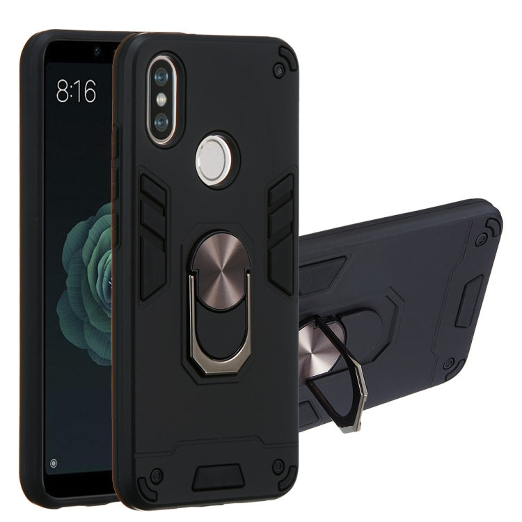 For Xiaomi Mi 6X / A2 2 in 1 Armour Series PC + TPU Protective Case with Ring Holder