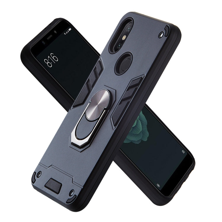For Xiaomi Mi 6X / A2 2 in 1 Armour Series PC + TPU Protective Case with Ring Holder