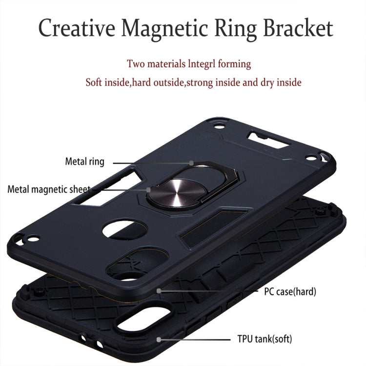 For Xiaomi Mi 6X / A2 2 in 1 Armour Series PC + TPU Protective Case with Ring Holder