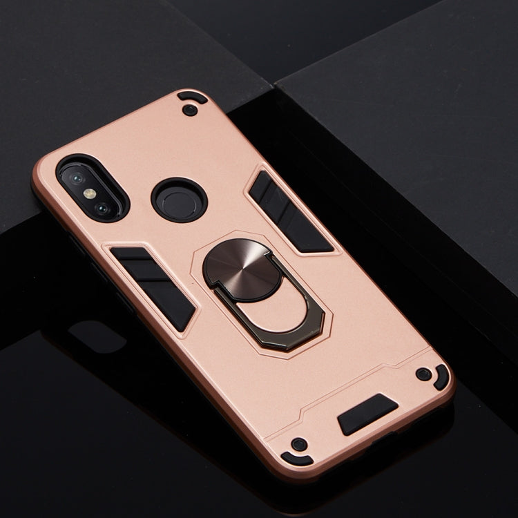 For Xiaomi Mi 6X / A2 2 in 1 Armour Series PC + TPU Protective Case with Ring Holder