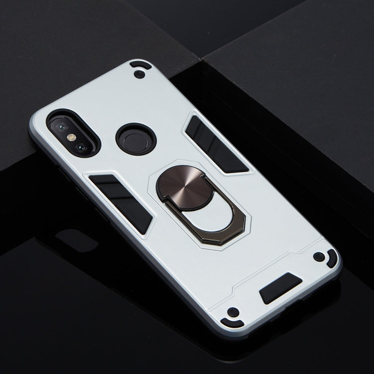 For Xiaomi Mi 6X / A2 2 in 1 Armour Series PC + TPU Protective Case with Ring Holder