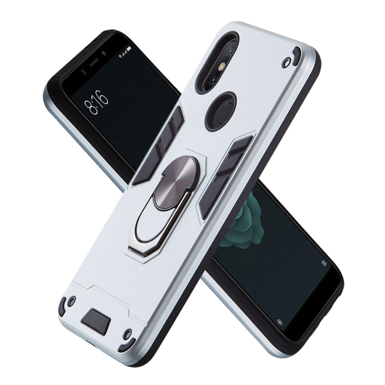 For Xiaomi Mi 6X / A2 2 in 1 Armour Series PC + TPU Protective Case with Ring Holder