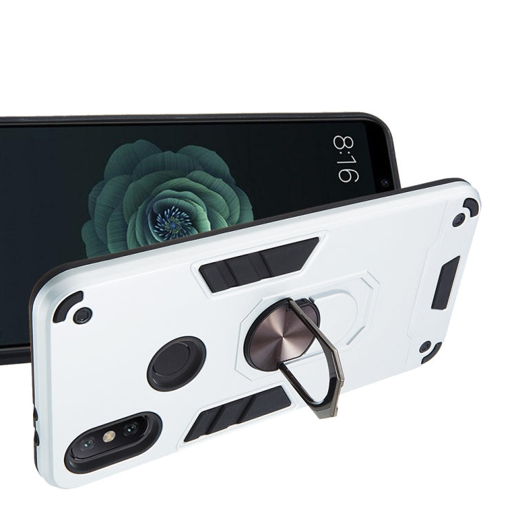 For Xiaomi Mi 6X / A2 2 in 1 Armour Series PC + TPU Protective Case with Ring Holder